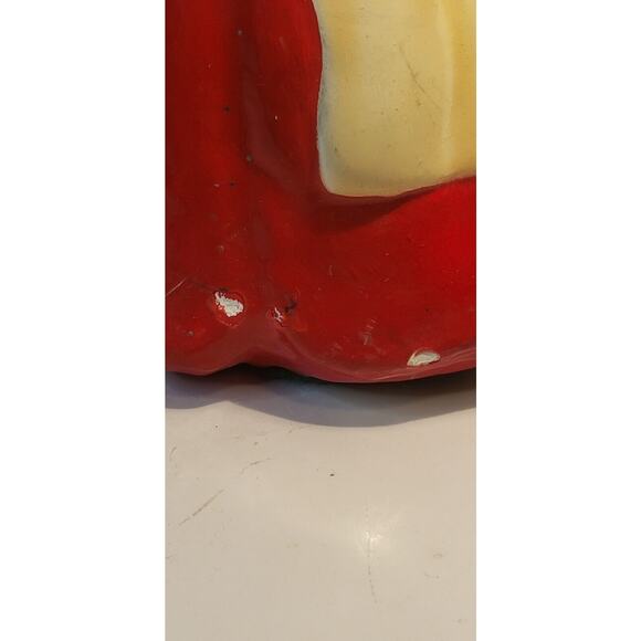 Vintage Ceramic Mrs. Claus Figurine Hand Painted Holding Stocking 10" Holiday - Picture 12 of 16